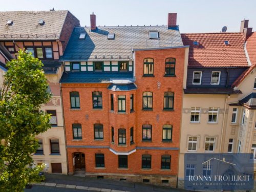 Reichenbach im Vogtland Immobilien repräsentatives Mehrfamilienhaus in Reichenbach mit XXL-Eigentümerwohnung im Dachgeschoss + Balkone Gewerbe kaufen