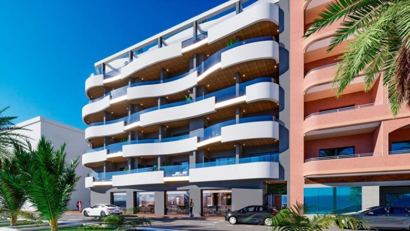 Torrevieja Penthouse-Wohnungen mit 3 Schlafzimmern, 2 - 3 Bädern, Dachterrasse und Gemeinschaftspool nur ca. 250 m vom Strand von Los