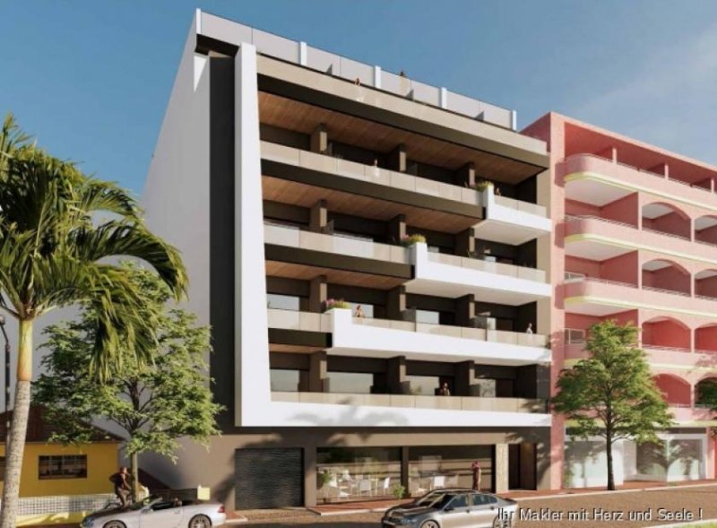 Torrevieja ***Fantastische Penthouse-Wohnungen mit 2 Schlafzimmern, 2 Badezimmern, Dachterrasse und Gemeinschaftspool nur 100 m vom Wohnung