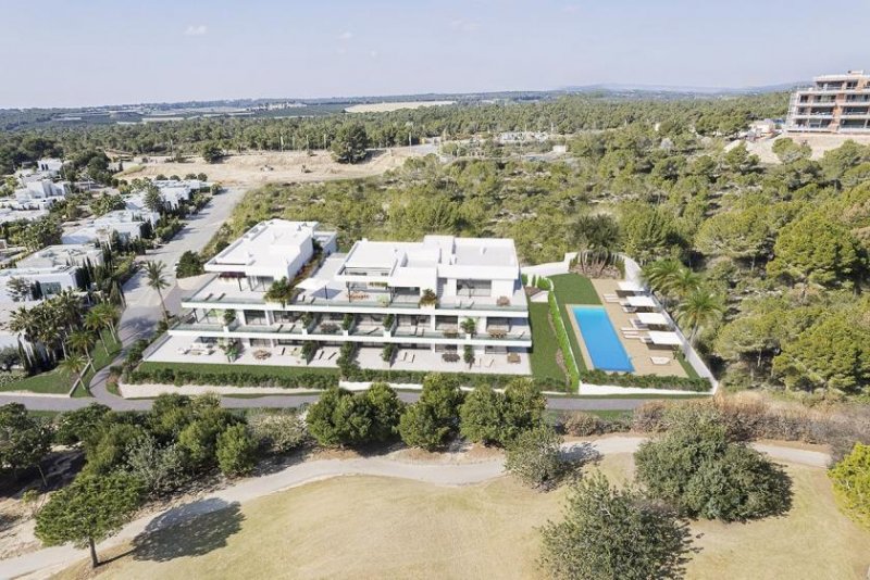 Orihuela Costa Fantastische Wohnungen mit 2 Schlafzimmern, Klimaanlage, Tiefgaragenstellplatz und Meerblick im exklusiven Las Colinas Golf