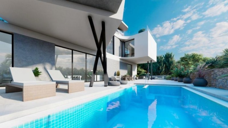 Orihuela Costa Haben Sie diese Traumvilla mit einem so spektakulären Design schon einmal gesehen? In der Wohnanlage Amay Deluxe können Sie 