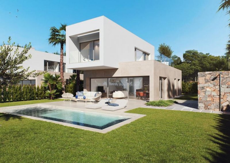 Orihuela Costa Luxusvillen mit 3 Schlafzimmern, 2 Bädern, Gäste-WC, Klimaanlage und Privatpool in der fantastischen Golfanlage Las Colinas