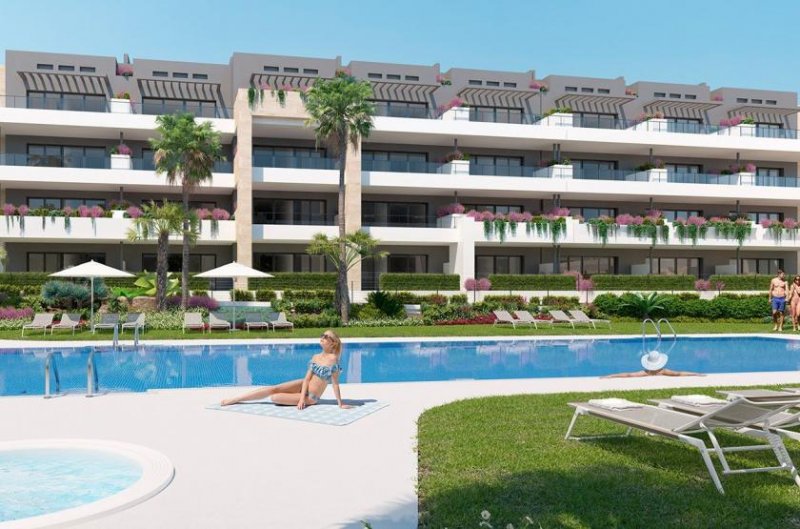 Playa Flamenca Penthouse-Wohnungen mit 2 Schlafzimmern in wunderschöner Anlage mit Gemeinschaftspools und Whirlpools nur 800 m vom Strand
