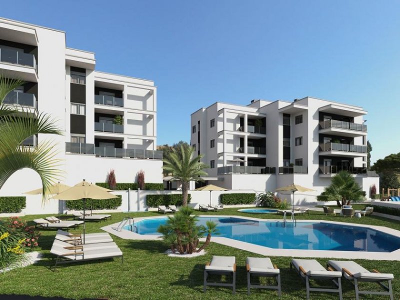 Villajoyosa Appartements mit 3 Schlafzimmern, 2 Bädern, Vorinstallation Klimaanlage, Tiefgaragenstellplatz und Gemeinschaftspool nur 900 m