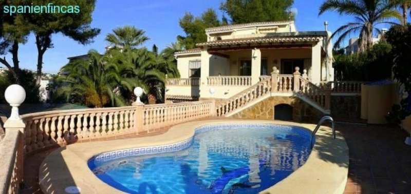 Moraira El Portet Meerblick freistehende Villa Finca 194qm, 4 SZ, Heizung, Klima, beheiztes Schwimmbecken, Grund 804qm Haus kaufen