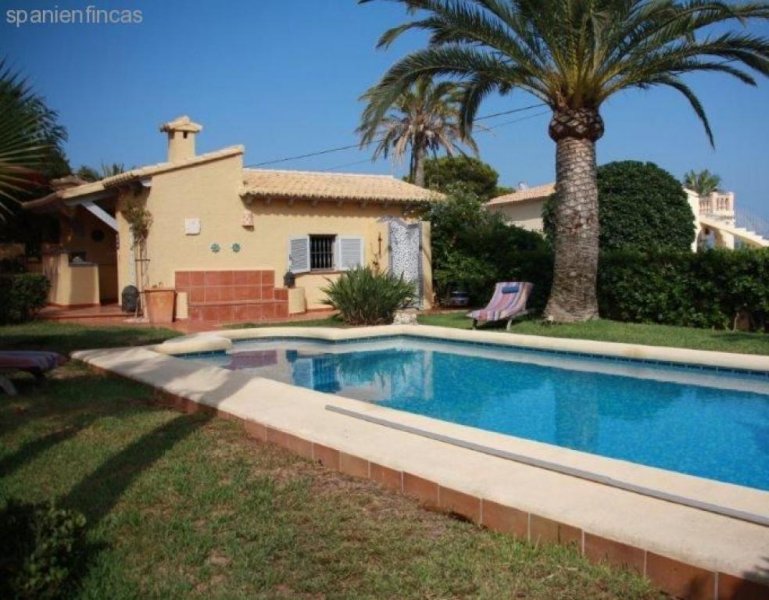 Javea Xabia 202qm Villa, freistehend, 3 Schlafzimmer, 3 Bäder, Pool, Heizung, Klima, flacher 814qm Grund zu verkaufen Haus kaufen