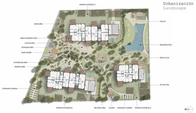 El Verger Nachhaltige Reihenhäuser mit 3 Schlafzimmern, 3 Bädern, Klimaanlage, Kfz-Stellplatz, Gemeinschaftspool und Beachclub nur 400 m