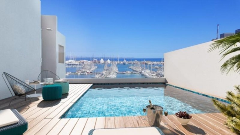 Palma de Mallorca Mallorca modernes Apartment im Bau mit Blick auf Palmas Yachthafen Paseo Maritimo zu verkaufen Wohnung kaufen