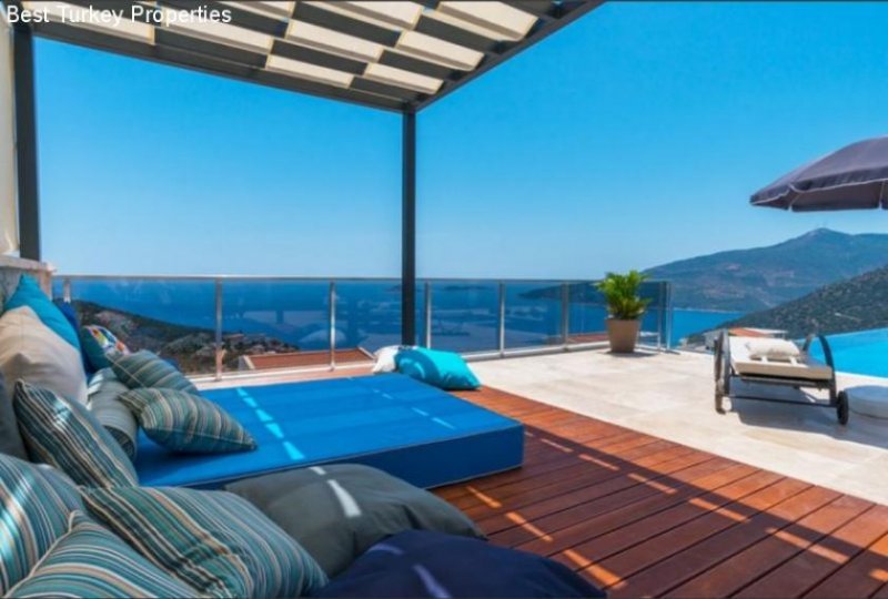 Kalkan Kas Antalya LUXUS VILLA MIT ATEMBERAUBENDEM MEERBLICK Haus kaufen