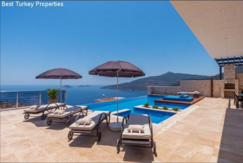 Kalkan Kas Antalya LUXUS VILLA MIT ATEMBERAUBENDEM MEERBLICK Haus kaufen