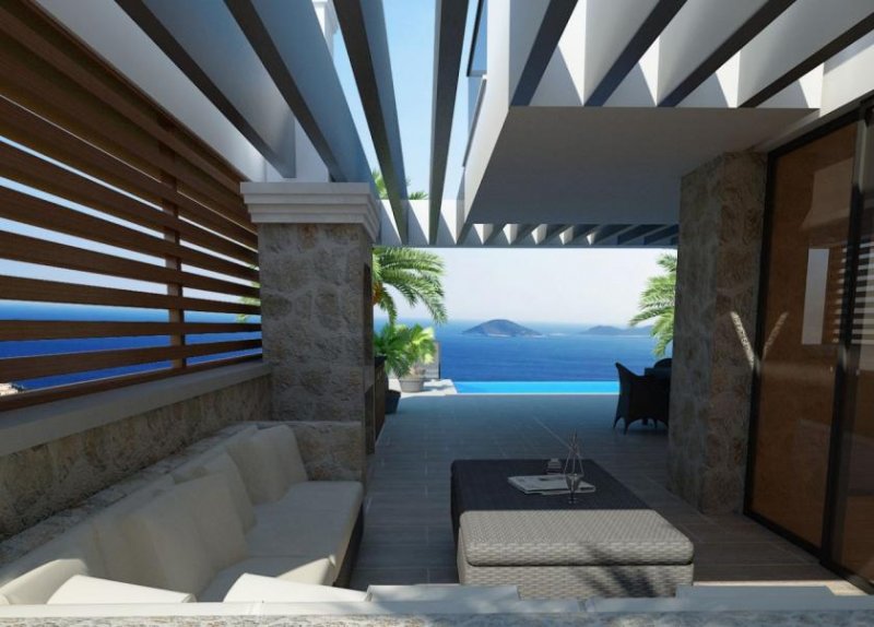 Kalkan NEU PROJEKTIERTE LUXUS VILLA MIT UNVERBAUBAREM MEERBLICK Haus kaufen