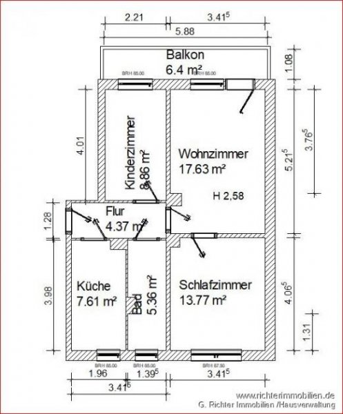 Großschirma 3-Zimmer Eigentumswohnung als Eigennutzung oder Kapitalanlage Wohnung kaufen