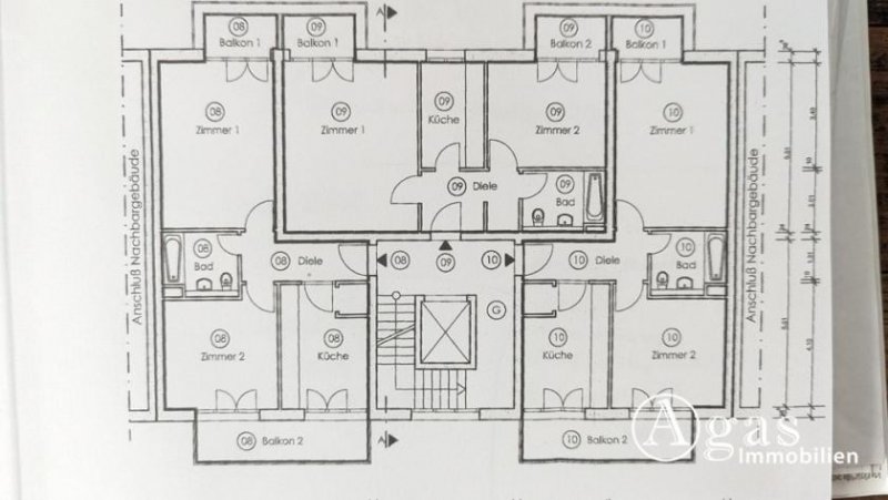 Teltow Derzeit vermietete 2-Zimmer-Wohnung mit zwei Balkone und EBK am Teltowkanal Wohnung kaufen