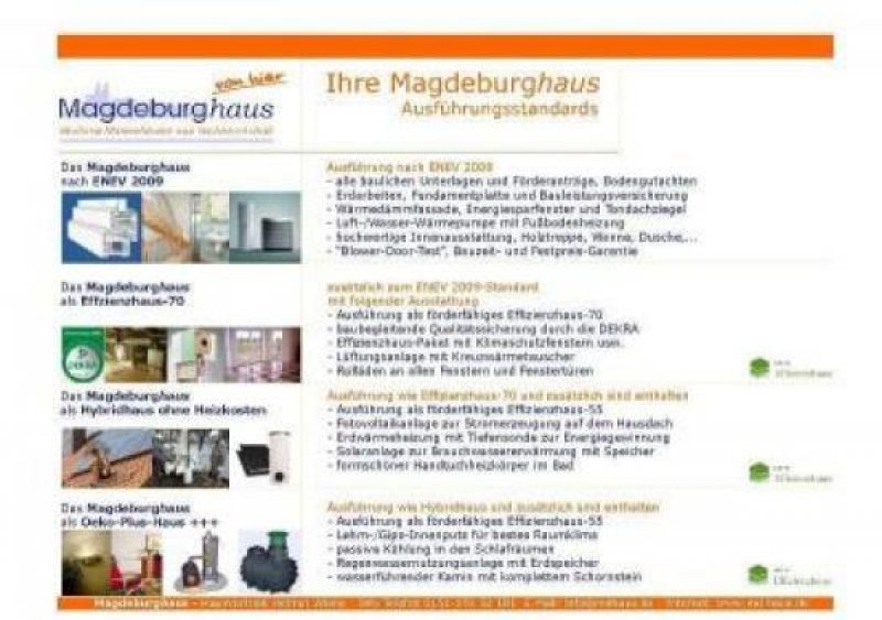 Stahnsdorf Das Magdeburghaus- "Bungalow Thale" modern oder klassisch Sie haben die Wahl nach EnEV 2009 Haus kaufen