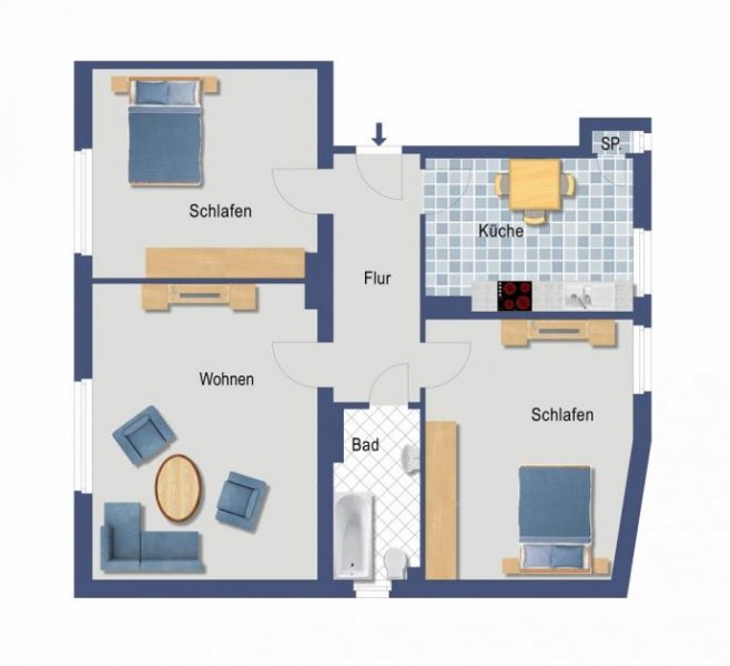 Wilhelmshaven Eigentumswohnung im 1. Stock * Lindenstraße * WHV * 3 ZKB * ca. 70 qm * 1 Kellerraum * Wohnung kaufen