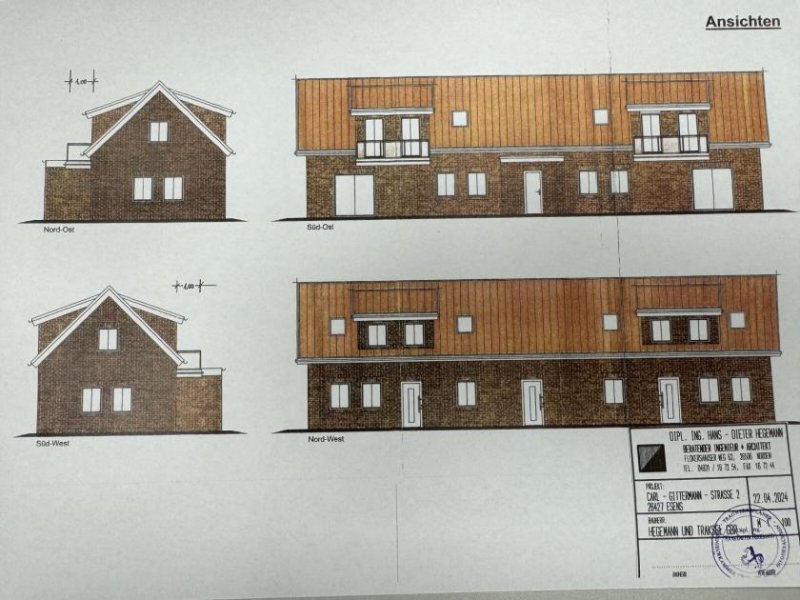 Esens Esens - ruhige Innenstadt-Lage: Neubau Ferienwohnung im Erdgeschoss mit Terrasse Wohnung kaufen