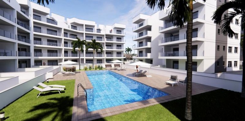 Los Alcázares Komfortable Penthouse-Wohnungen mit 2 Schlafzimmern, 2 Bädern, Tiefgaragenstellplatz und Gemeinschaftspool Nähe Roda Golf