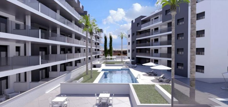 Los Alcázares Komfortable Wohnungen mit 2 Schlafzimmern, 2 Bädern, Tiefgaragenstellplatz und Gemeinschaftspool Nähe Roda Golf & Beach