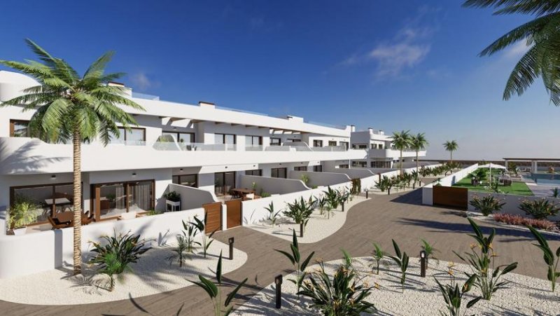 Los Alcázares Penthouse-Wohnungen mit 2 Schlafzimmern, 2 Bädern, Dachterrrasse, Meerblick und Gemeinschaftspool neben dem Golfplatz von La