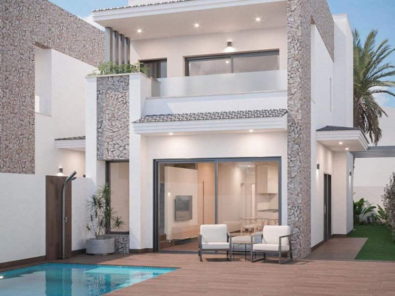 San Pedro del Pinatar Nur 3 Neubau-Villen mit privatem Pool und Dachterrasse Haus kaufen