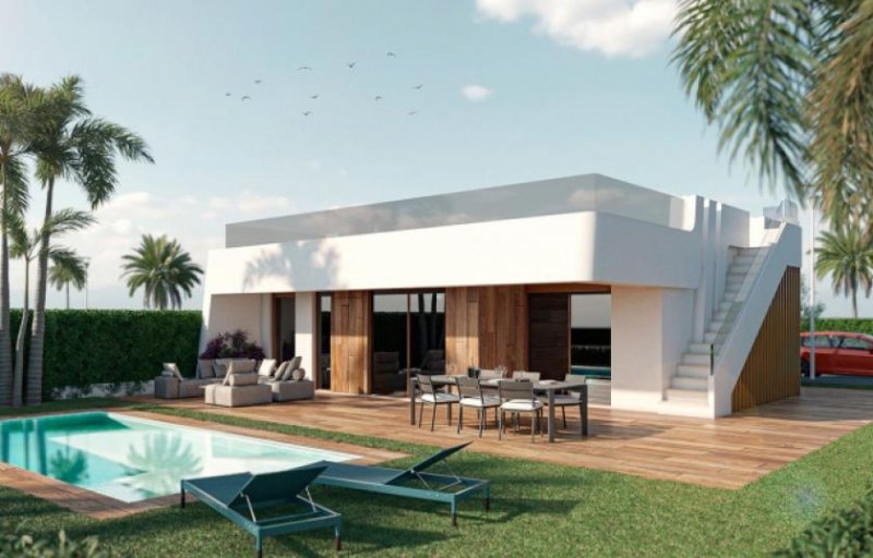 Alhama de Murcia Villen mit 2 Schlafzimmern, 2 Bädern, Dachterrasse, Vorinstallation Klimaanlage, Fußbodenheizung in Bädern und Privatpool in