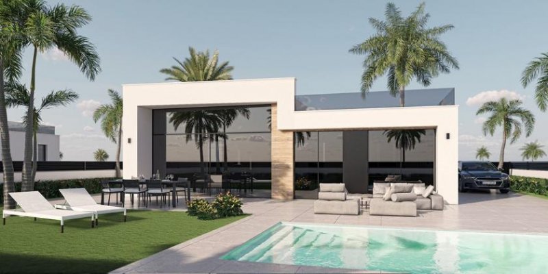 Alhama de Murcia Villen mit 3 Schlafzimmern, 2 Bädern, Dachterrasse, Vorinstallation Klimaanlage und Privatpool im Condado de Alhama Golf Resort