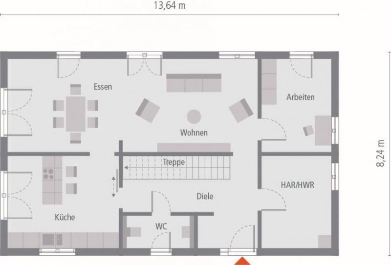 Lehre SO VIEL RAUM IN EINEM HAUS, Das Design 7 von OKAL EINZUGFERTIG Haus kaufen