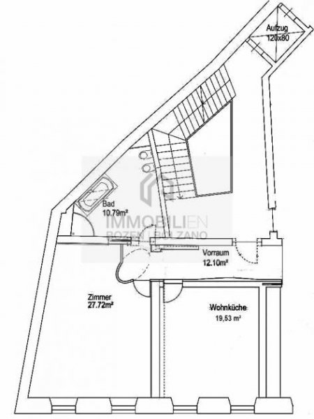 Bozen 2 - Zimmerwohnung in Zentrum von Bozen zu verkaufen Wohnung kaufen