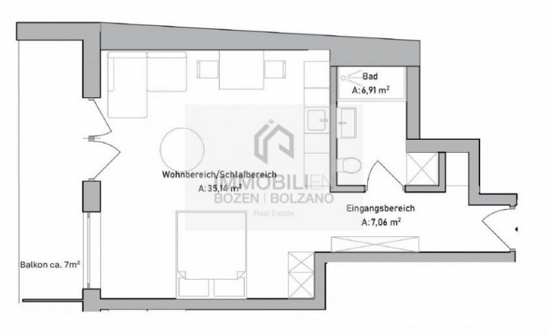 Bozen Schöne 1-Zimmerwohnung in Top Zentrumslage zu verkaufen Wohnung kaufen