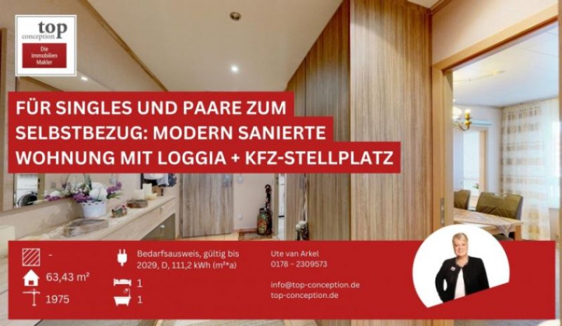Monheim am Rhein MOHNHEIM AM RHEIN: Modern sanierte Wohnung mit Loggia + KFZ-Stellplatz *provisionsfrei* Wohnung kaufen