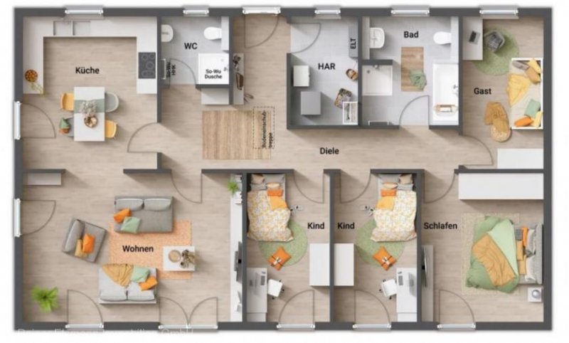 Emmerich am Rhein Elten Berg: Baugrundstück ca. 1240 m² Option Bungalow Grundstück kaufen