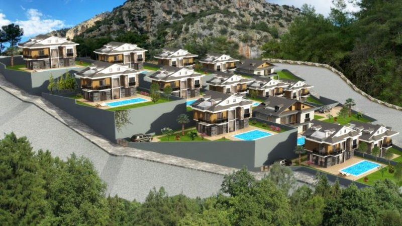 Fethiye 4 Schlafzimmer Villa Neubau Projekt in Göcek Haus kaufen