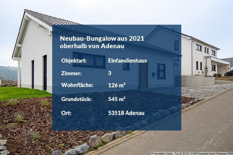 Adenau Neubau-Bungalow aus 2021 oberhalb von Adenau Haus kaufen