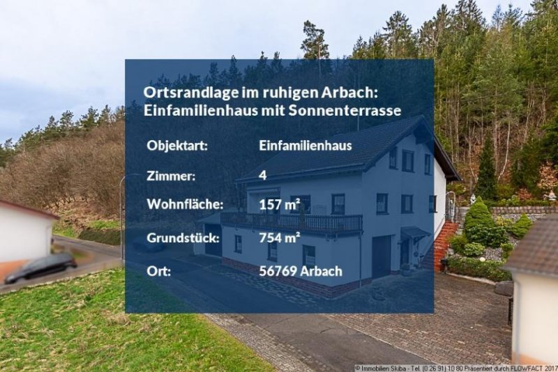 Arbach Ortsrandlage im ruhigen Arbach: Einfamilienhaus mit Sonnenterrasse und direktem Waldzugang Haus kaufen