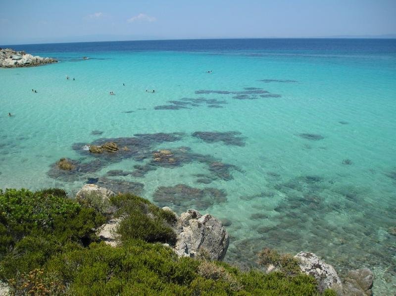 Chalkidiki Einmaliges Grundstück 50.000 qm vor dem Strand mit eigene bucht beim 2 Fuß in Chalkidike Grundstück kaufen