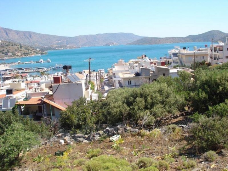 Elounda, Lasithi, Kreta Baugrundstück mit Meerblick (3436 m2) direkt an der Ortsgrenze von Elounda Grundstück kaufen