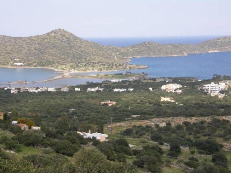 Elounda, Lasithi, Kreta Baugrundstueck mit Panorama-Blick Grundstück kaufen