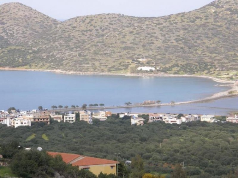 Elounda, Lasithi, Kreta Baugrundstueck mit Panorama-Blick Grundstück kaufen