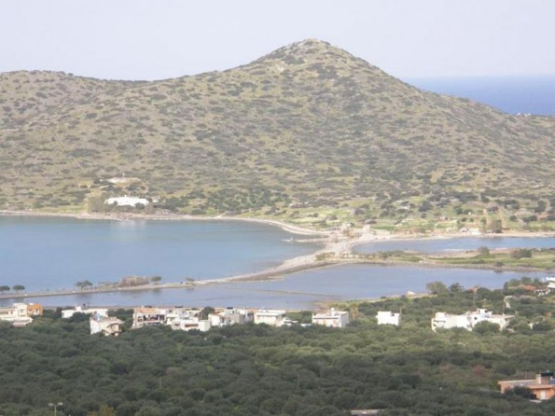 Elounda, Lasithi, Kreta Baugrundstueck mit Panorama-Blick Grundstück kaufen