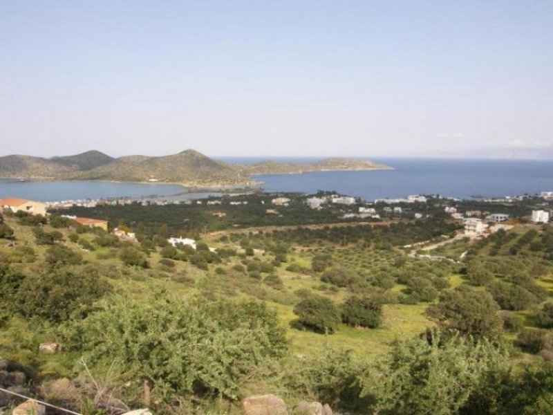 Elounda, Lasithi, Kreta Baugrundstueck mit Panorama-Blick Grundstück kaufen