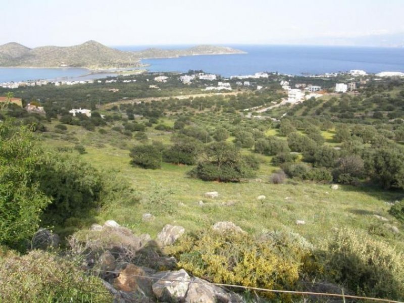 Elounda, Lasithi, Kreta Baugrundstueck mit Panorama-Blick Grundstück kaufen