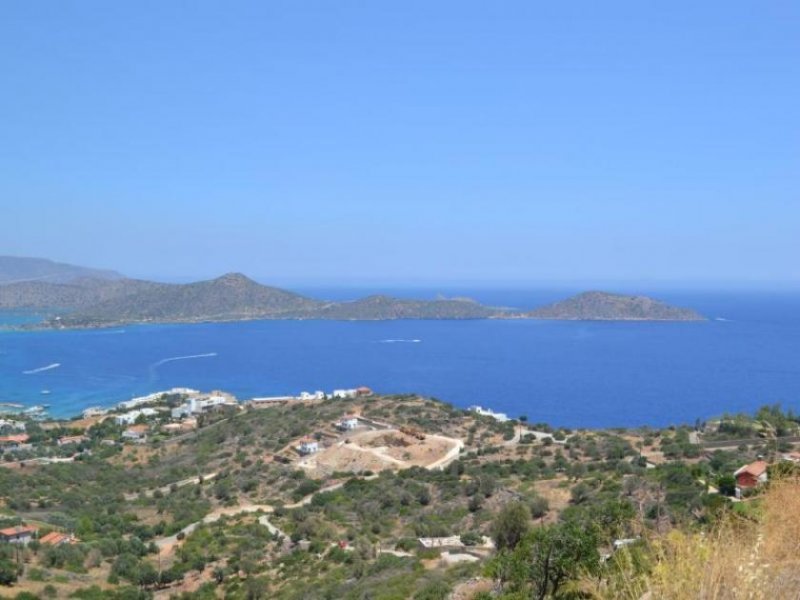 Elounda, Lasithi, Kreta Bauland in repräsentativer Lage mit fantastischer Aussicht Grundstück kaufen