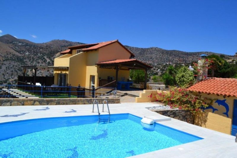 Elounda, Lasithi, Kreta Villa mit Pool und fantastischem Panoramablick. Elounda Haus kaufen