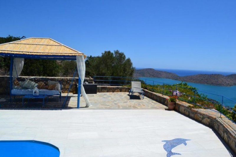 Elounda, Lasithi, Kreta Villa mit Pool und fantastischem Panoramablick. Elounda Haus kaufen