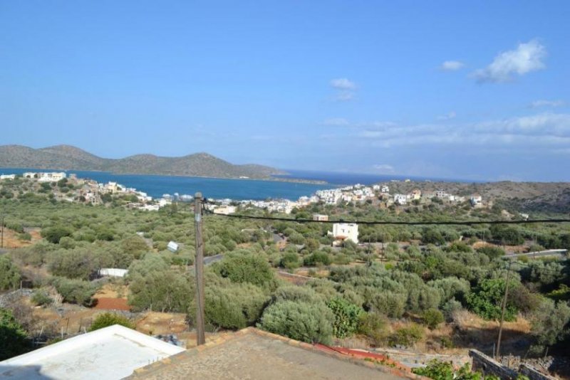 Pano Elounda, Elounda, Lasithi, Kreta 3-Bett-Ferienhaus mit herrlichem Meerblick und schönem Innenhof. Elounda Haus kaufen