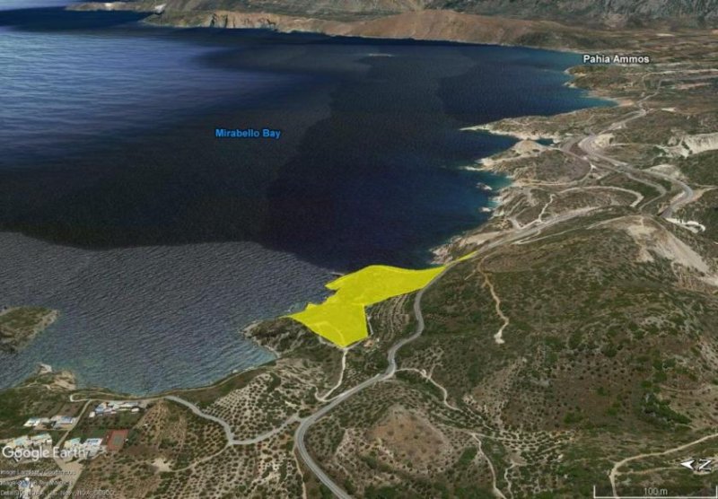 Istron, Kalo Chorio, Agios Nikolaos, Lasithi, Kreta Land am Meer von 48.670 m2, 400m Küstenlinie, geeignet für Hotelentwicklung Grundstück kaufen