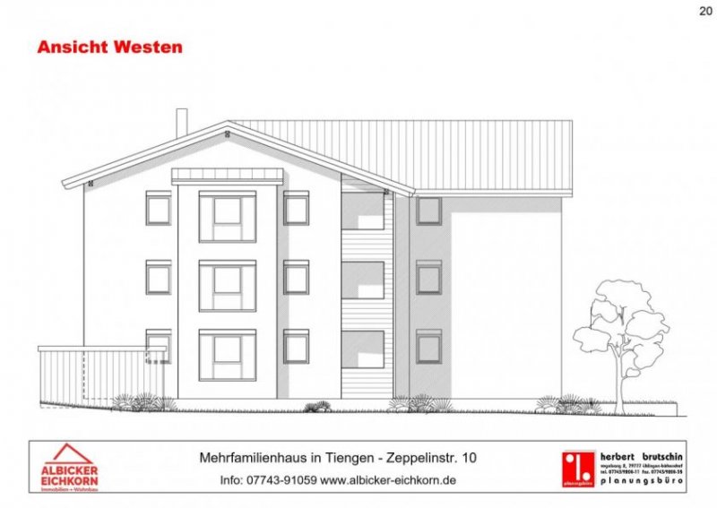 Waldshut-Tiengen 3 Zi. OG mit Balkon ca. 97 m² - Wohnung 12 - Zeppelinstr. 10, 79761 Waldshut-Tiengen - Neubau Wohnung kaufen