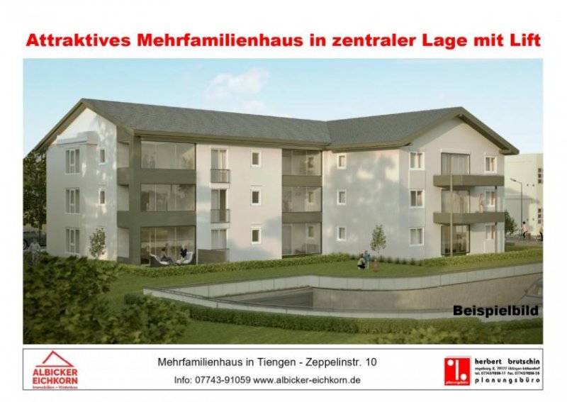 Waldshut-Tiengen 4 Zi. DG mit Loggia ca. 105 m² - Wohnung 9 - Zeppelinstr. 10, 79761 Waldshut-Tiengen - Neubau Wohnung kaufen