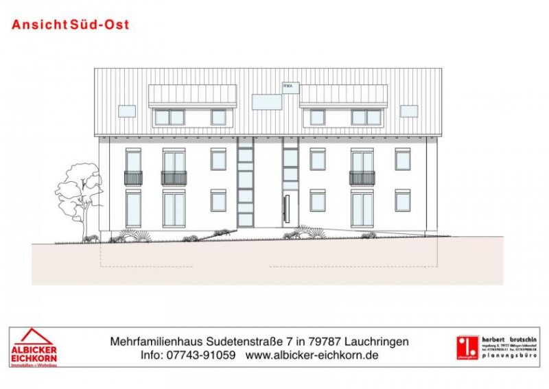 Lauchringen 1 oder 2 Zi. OG mit Balkon ca.44 m² - Wohnung 5 - Sudetenstr. 7, 79787 Lauchringen - Neubau Wohnung kaufen