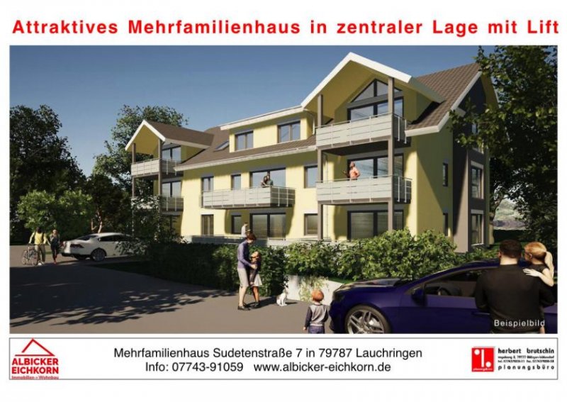 Lauchringen 1 oder 2 Zi. OG mit Balkon ca.44 m² - Wohnung 5 - Sudetenstr. 7, 79787 Lauchringen - Neubau Wohnung kaufen